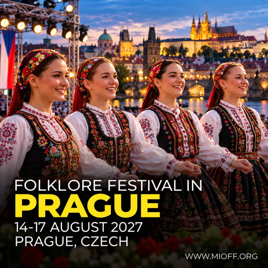XIII FOLKLORE FESTIVAL IN PRAGUE <BR> 14 - 17 August 2027