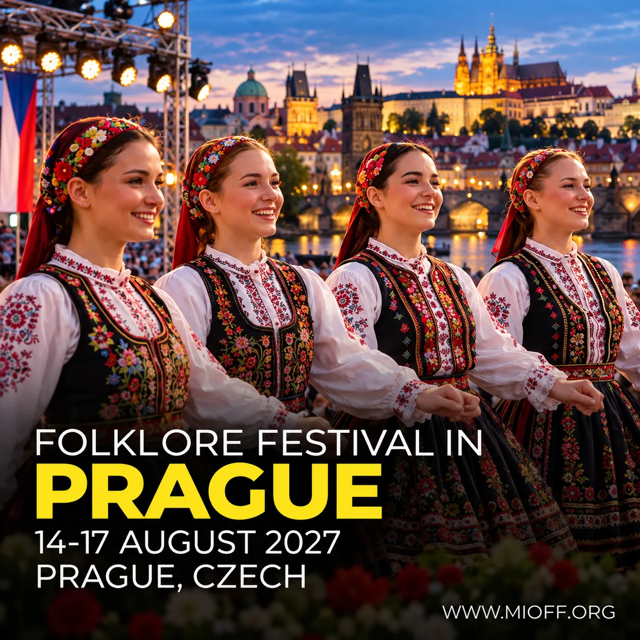 XIII FOLKLORE FESTIVAL IN PRAGUE <BR> 14 - 17 August 2027