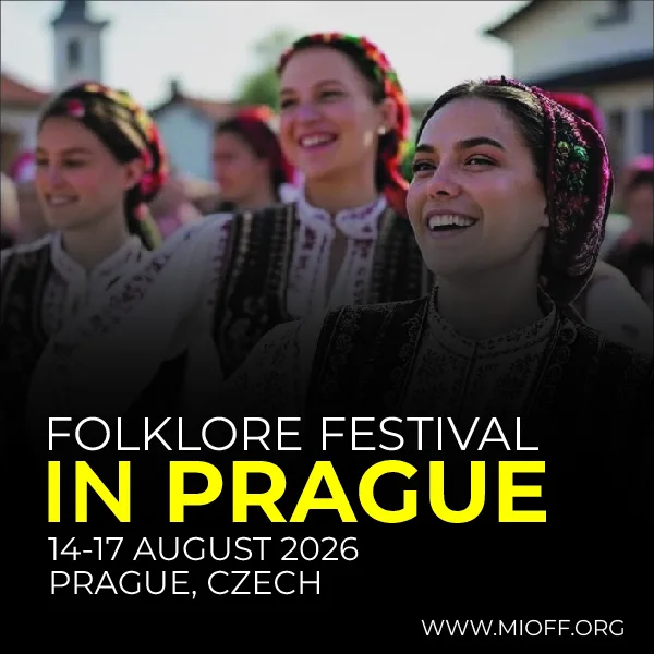 XIII FOLKLORE FESTIVAL IN PRAGUE <BR> 14 - 17 August 2026